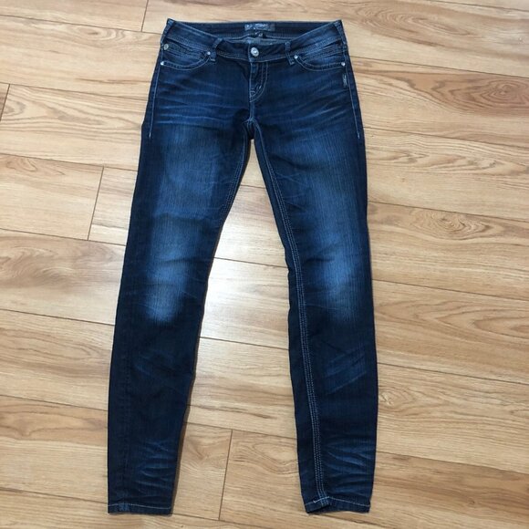 Silver Jeans November Jegging Jeans Women's 28x31 Blue Pants Skinny Stretch EUC - Picture 1 of 3